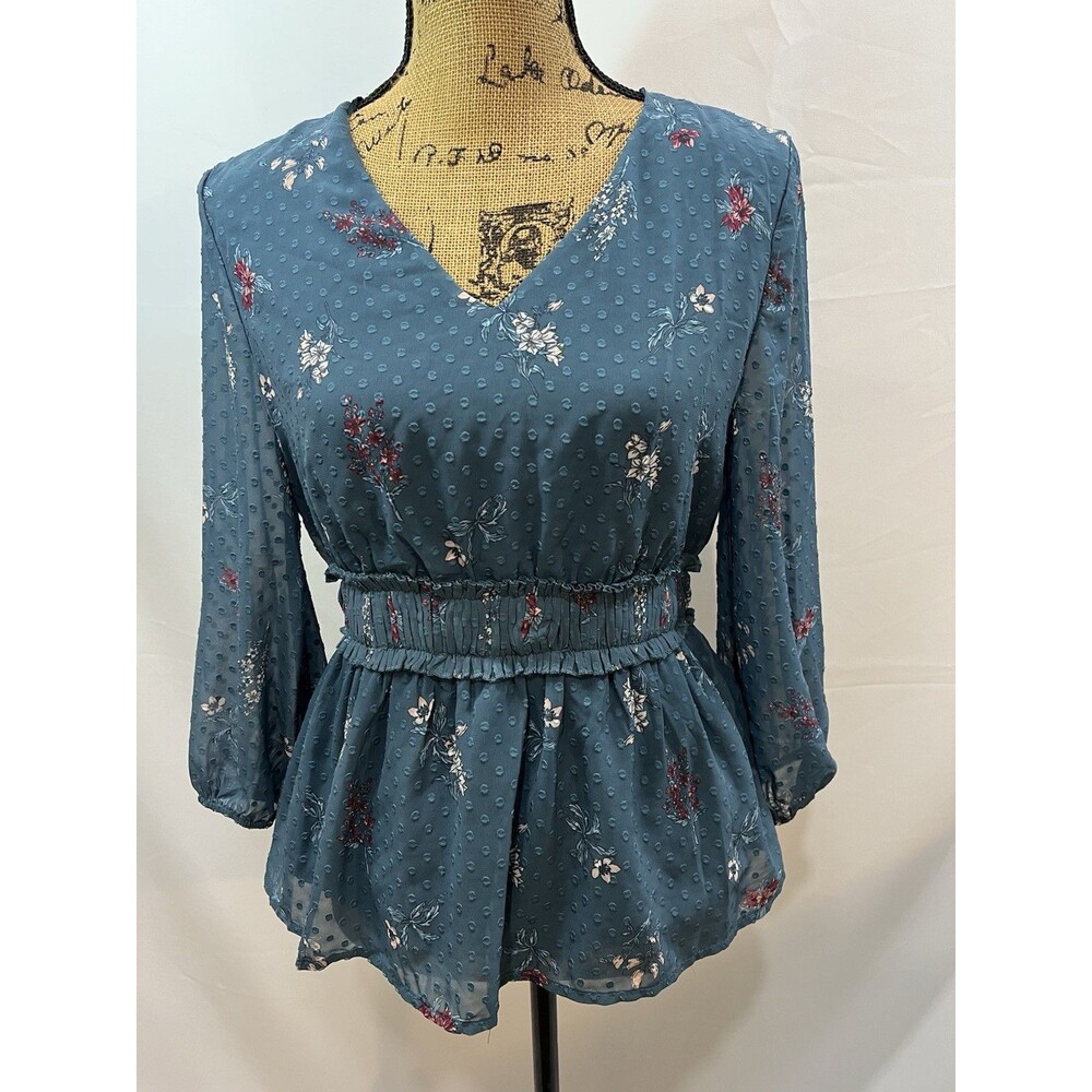 Womens Blue Rain Blouse S
